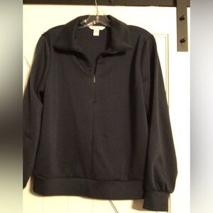 Athleta Navy Blue Quarter-Zip Pullover